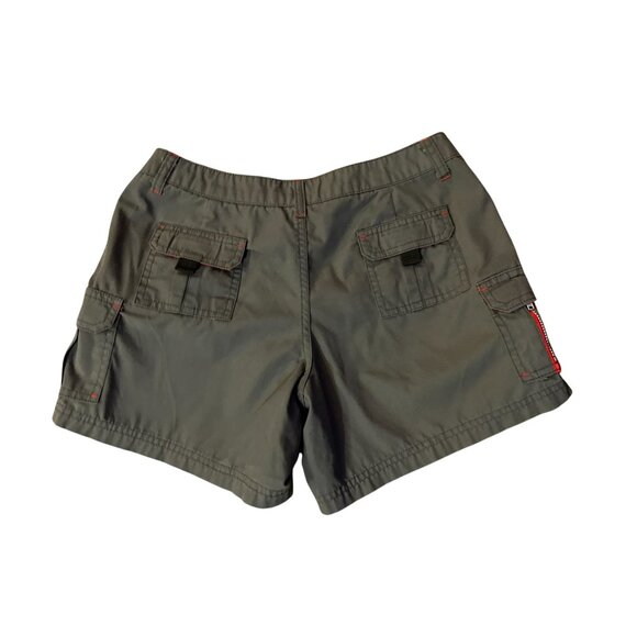 O’Neill Cargo Shorts Juniors 3 Gray Red Surf West Coast Beach Style Low Rise Y2K - Picture 4 of 13